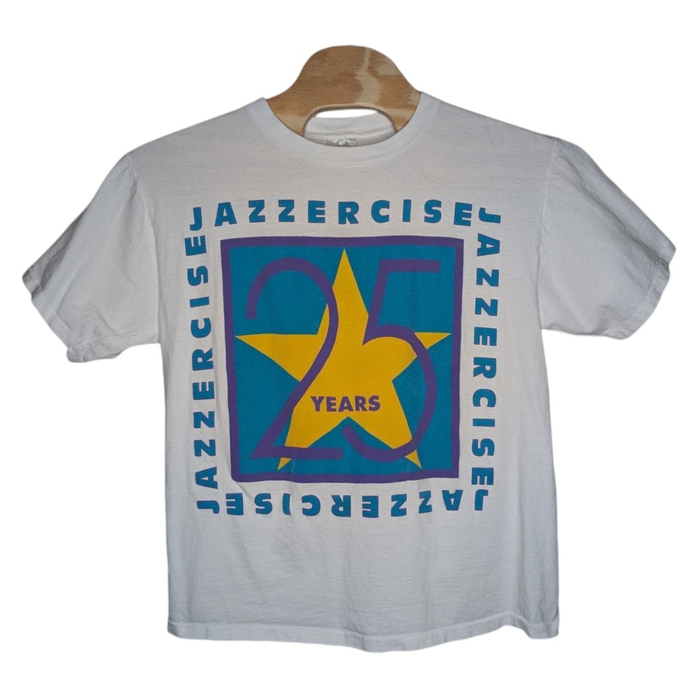 Vintage Jazzercise 25 Years T Shirt XL Tultex 90s Workout Exercise Aerobics